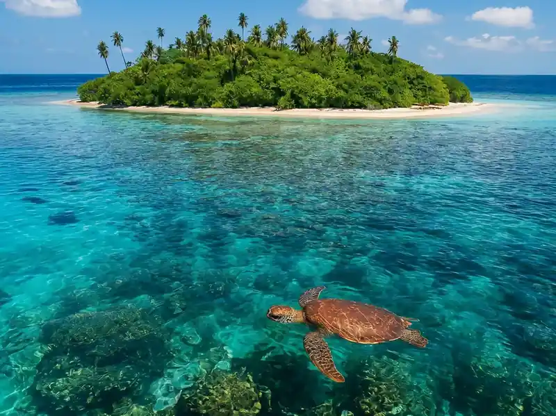 Island hopping to see sea turtles with WB Shun Shun Water Bungalows